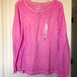 SO Top Girls Size 14 1/2 Pink Long Sleeve NWT